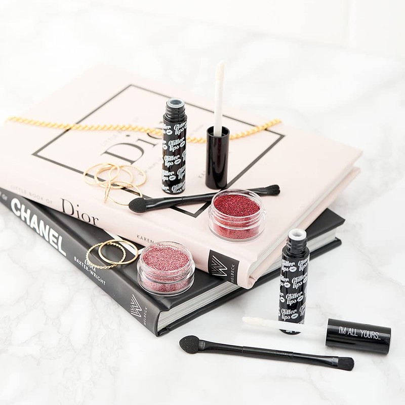 BEAUTYBLVD Glitter Lips, Cruelty Free Lip Kit - Ruby Slippers