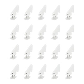 20PCS Plastic Control Horn 4 Hole Control Horn with Screws for RC Airplane Plane Helicopter DIY Model Toy Parts (M2x12mm)