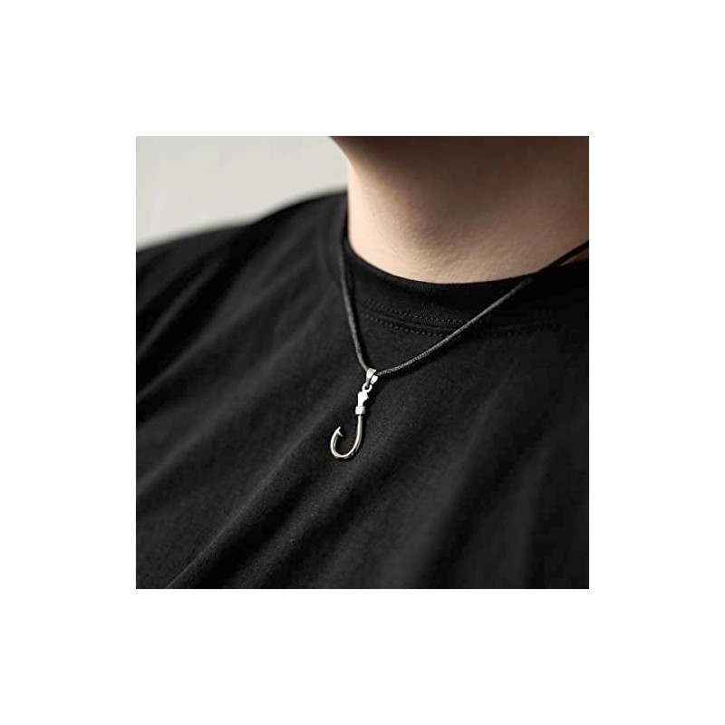 MATERIA by Matthias Wagner KA-484 Men's Fishing Hook Pendant 925