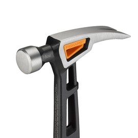 Fiskars Pro IsoCore 22 oz Framing Hammer (16") - with Rip Claw, Shock-Absorbing Grip, and Magnetic Nail Starter - Construction and Home Improvement Tools