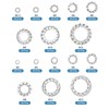 sourcing map 400Pcs External and Internal Tooth Washers Assortment Kit,