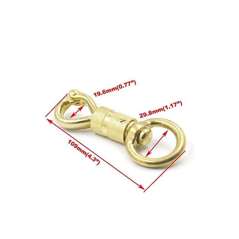 Bluemoona 1Pc- Brass Hinged Panic Horsemanship 30mm Replacement Twist snap