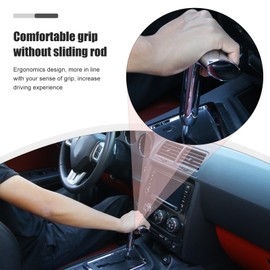 SQQP T Handle Gear Shift Knob Fit for 2012-2017 Jeep Wrangler JK/for 2011-2014 Dodge Durango/for 2009-2014 Dodge RAM (Aluminum Alloy,Chrome)