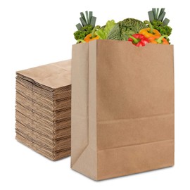 Stock Your Home Stock Your Home 57 Lb Kraft Paper Bag (50 Count) Heavy Duty, Large Brown Paper Grocery Bags for Food Shopping, Recycling, Trash, Bulk Pack Size