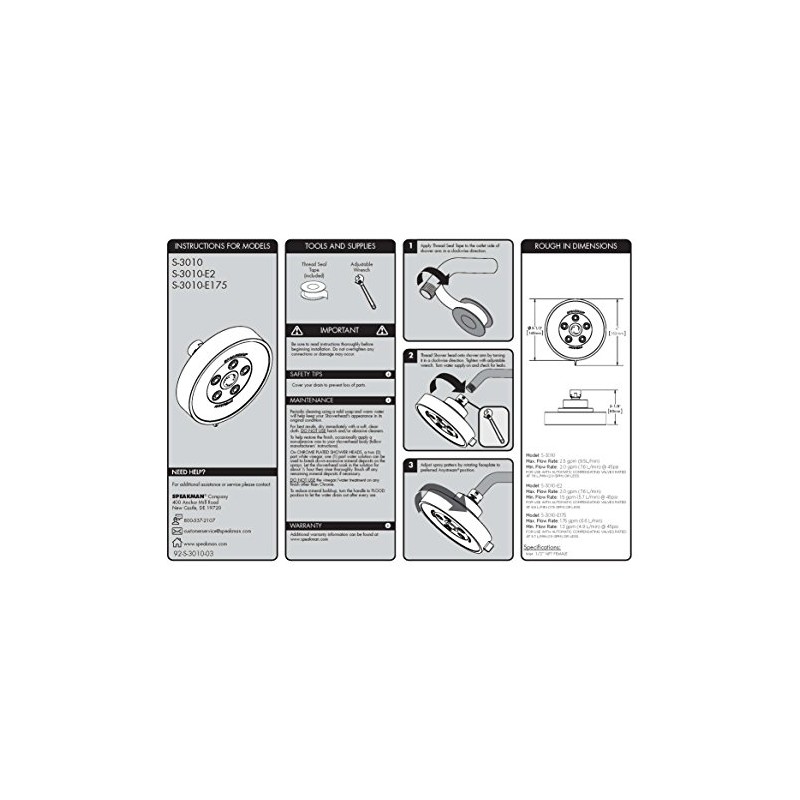 Speakman s-3010 Neo Anystream alta presión ajustable, Oil-Rubbed Bronze