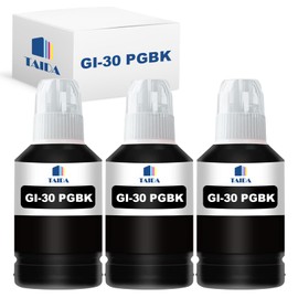 Canon GI-30PGBK Black Compatible Ink Bottle for Canon (Set of 3, Black, Pigment, 6.9 fl oz (170 ml), Large Capacity), Compatible with Canon GI-30 Inks: G7030 / G6030 / G5030 / GM4030 / GM2030 [TAIDA]