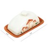 Bicuzat Ceramic Butter Dish with Lid Butter Keeper Butter Plate