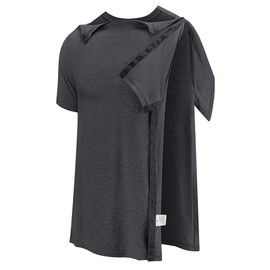 Poriff Men Post Shoulder Surgery Shirt Chemo Rehab Must Haves Chest Port Access Hospital Supplies Rotator Cuff Surgery Adaptive Clothes Dialysis