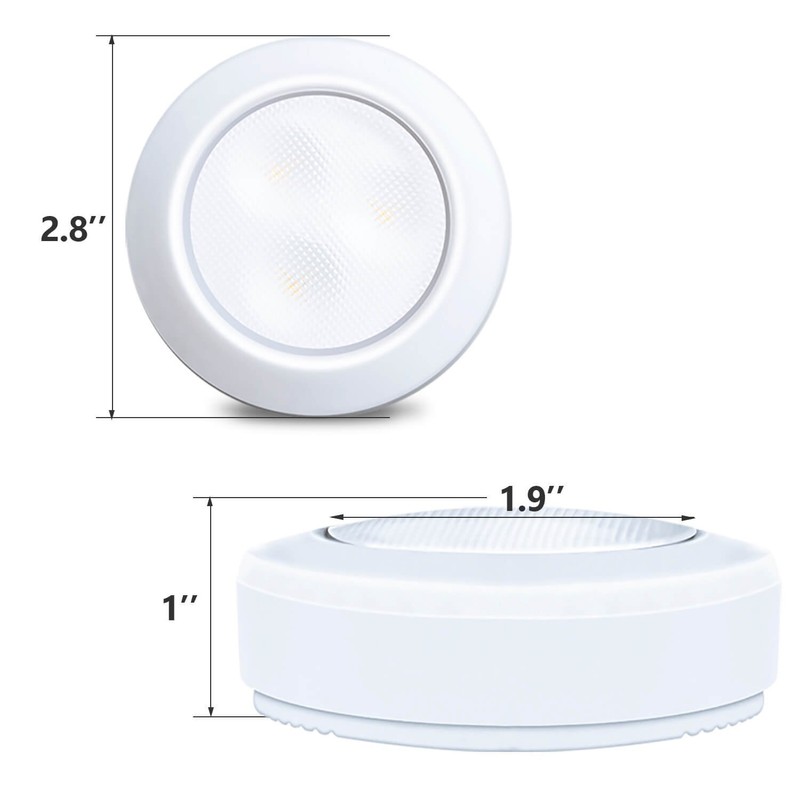 HONWELL Battery Powered Tap Light, Mini LED Tap Closet Light,