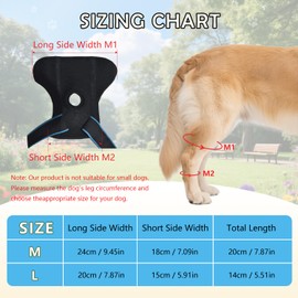 SHARKBEEPOWER Dog Knee Brace for Back Leg, ACL Support for Large Dogs, Adjustable Dog Leg Brace for Hind Leg Injuries, Canine Joint Wrap for Arthritis Recovery (M)