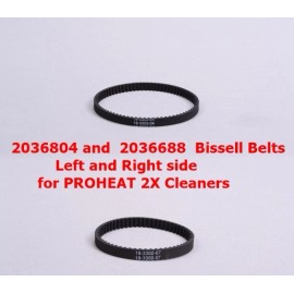 Bissell 2036804 and 2036688 Bissell Belts Left and Right side for PROHEAT 2X Cleaners