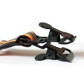 MELOTOUGH Firefighter Glove Clip Strap - Heavy-Duty Double Clip Design with Swivel Snap Hook | Anti-Loss Glove Holder for Firefighting & Work (Alligator Clip 2 head-Orange)