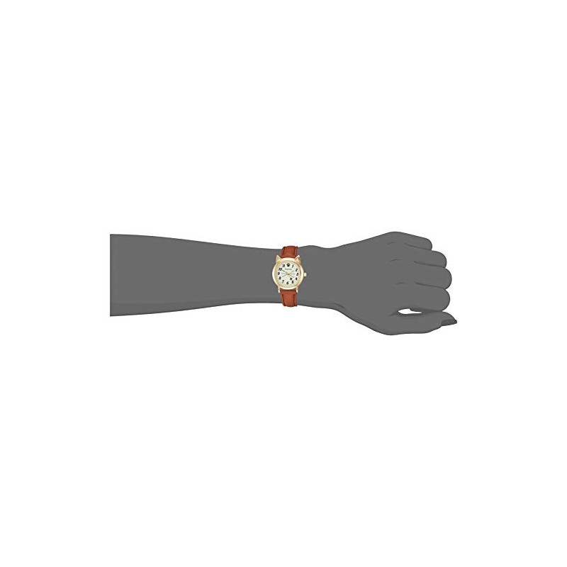 Arias WW20026A Women's Analog Wristwatch, Waterproof, Leather Strap, Cat, White,