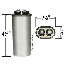 American Standard CPT00839 / CPT-0839-15 uF MFD x 440 VAC Genteq Replacement Capacitor Oval # C415L / 97F9625
