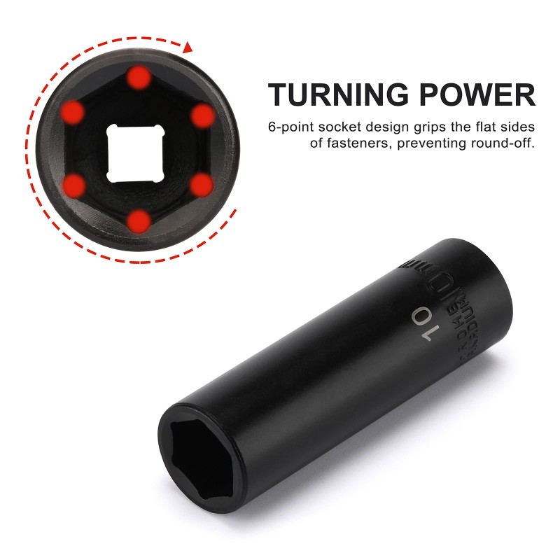 Focus tool 50PCS 1/4" Drive Master Impact Socket Set 6-Point