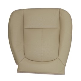 Priprilod Tan Leather Passenger Side Bottom Replacement Seat Cover Compatible with Ford F250 F350 F450 F550 Lariat 2011 2012 2013 2014 2015 2016