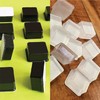 Clear Tall Square Adhesive Rubber Bumper Pads - Rubber Feet