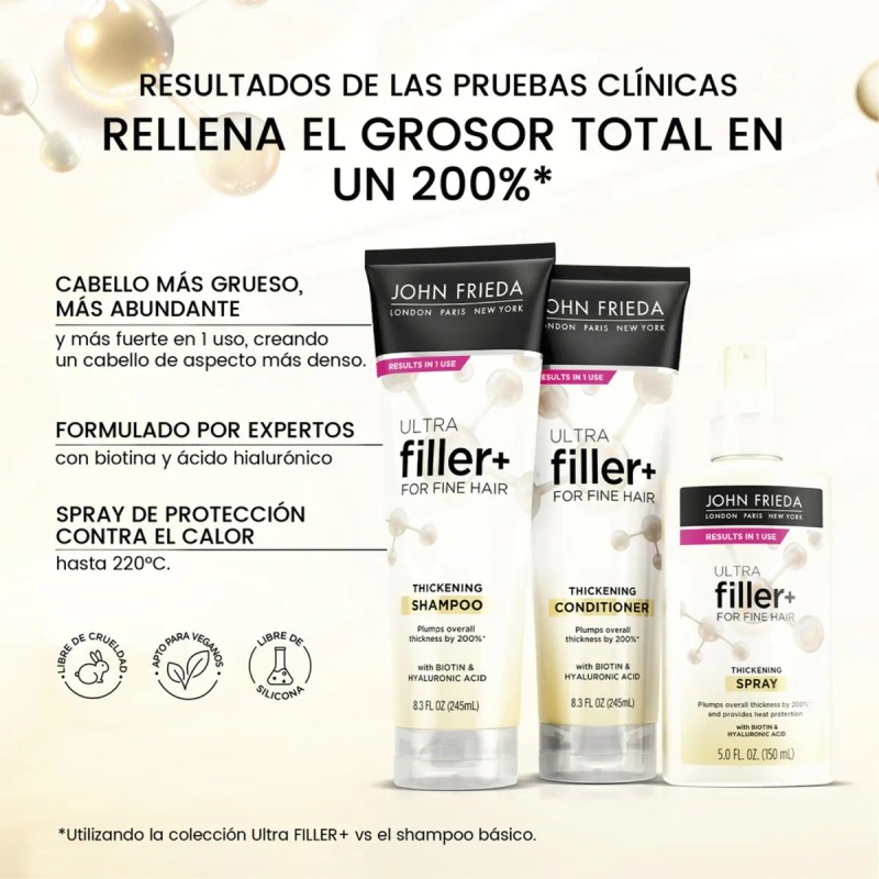 John Frieda Ultrafiller+ Shampoo Engrosante, 245ml