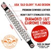 Milwaukee Leather American Flag Medallion Vest Extender - Double Chrome