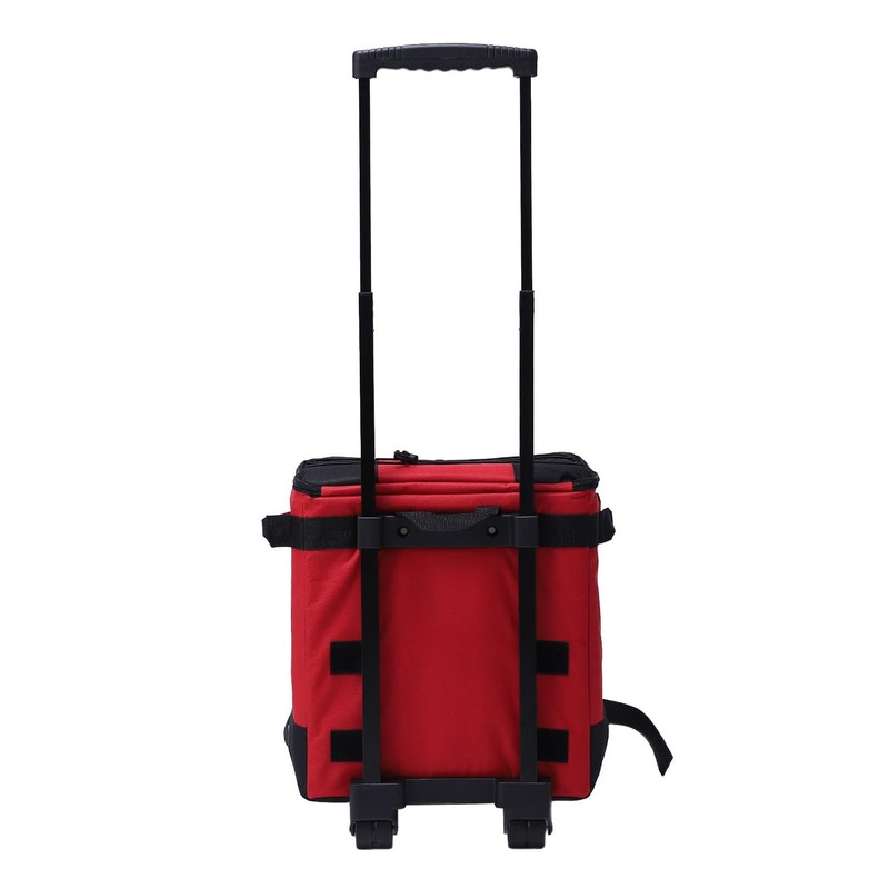 Large Capacity Rolling Cooler Box Insulated with Wheels Red for
