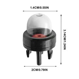 ShiningUU Snap in Primer Bulb Pump 6 Pack Plastic Replacement Fuel Primer Bulb Assembly for Carburetor, Compatible with Most Chainsaws, Trimmers, Hedge Trimmers & Blowers