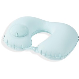 Vialifer Neck Pillow, Compact, Airplane Pillow, Nap Pillow, Office Rest, Home Rest, International Travel, Convenient Goods, Air Pillow, Neck Pillow (Light Blue)