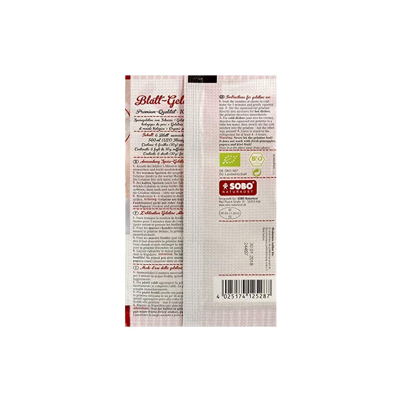 Sobo Organic Leaf Gelatin (Pack of 6)