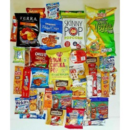 Assorted EVA Care Package (40 Count) Variety Snacks Box - College Students, Military