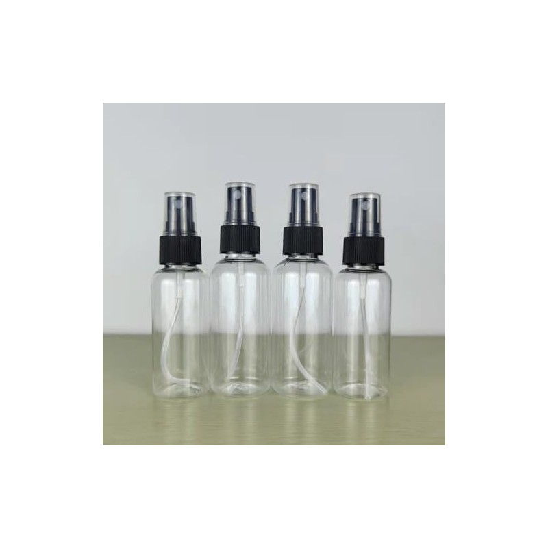 Transparent Small Spray Bottle for Cleaning Solutions, Essential Oils and