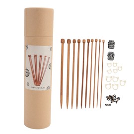 10PCS Bamboo Needles Cat Needle Stoppers and Stitch Markers Non Slip Stitch Rings for Sweater Knitting