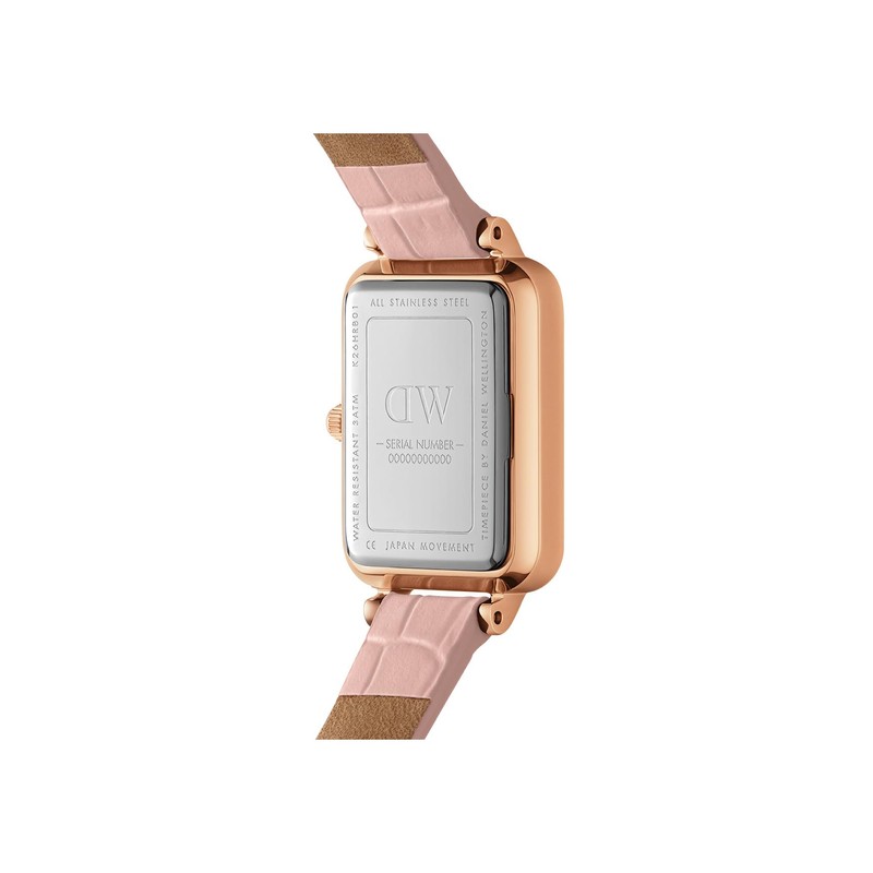 Daniel Wellington Quadro Watch Rose Gold Leather, Rose Gold, DW00100508-AMZUK