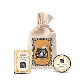 Three SIsters Apothecary Muslin Gift Set - Bar Soap and Body Butter (Meyer Lemon)