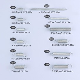 200 pieces tension spring assortment tension springs various set extension compression spring kit assortment box storage box, spiral springs for hand tools and devices, automotive, spare parts with 20