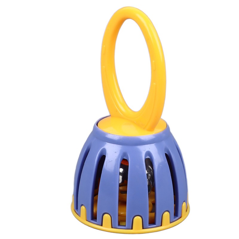Handled Cage Bell Babies Rattle Orff Plastic Kids Music Percussion