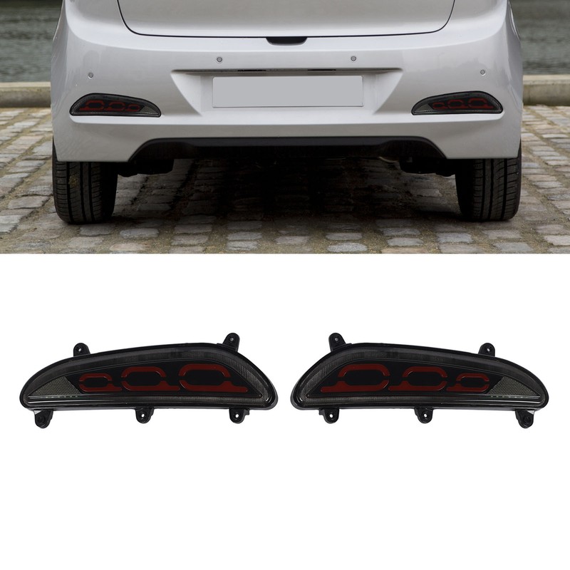 LED Rear Bumper Reflective Fog Brake Turn Indicator Black Left