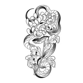 Inkbox Temporary Tattoos, Extra-Large Semi-Permanent Tattoo, One Premium Easy, Long Lasting, Water-Resistant Temp Tattoo with For Now Ink - Lasts 1-2 Weeks, Animals Tattoo 5.5 x 9 in, Snake Pit