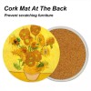WOW DING Coasters for Drinks Ceramic Van Gogh Art Coasters