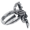 Alchemy Gothic Dragon's Lure Ladies Ring Colour Silver L-XL Pewter,