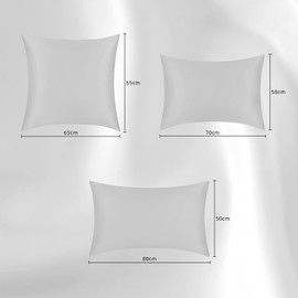 Silk Pillowcase 100% Silk 65 x 65 cm, Super Soft Silk Pillowcase 22 Momme, Low Allergy Pillowcases to Protect Hair and Skin, 1 Piece Breathable Cushion Cover, Silver