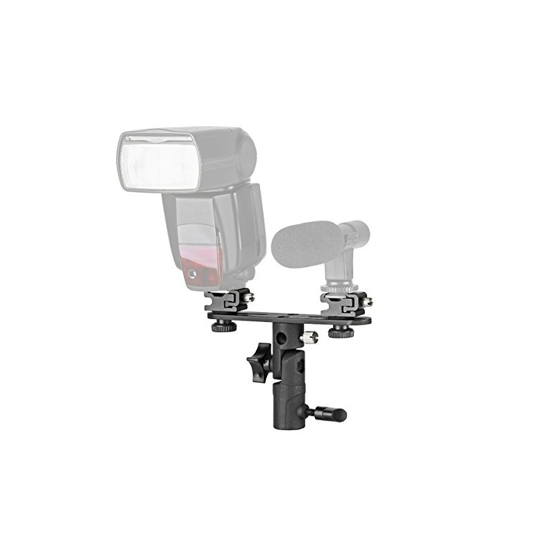 Khalia-Foto Flash Tilt with Rail, Two Hot Shoes, Umbrella Mount,