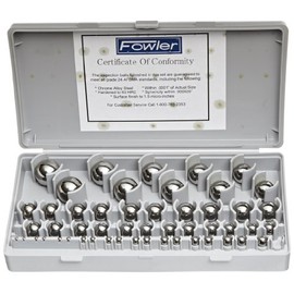Fowler 52-438-766 Chrome Steel Inch Gauge Ball Set, 52 Piece