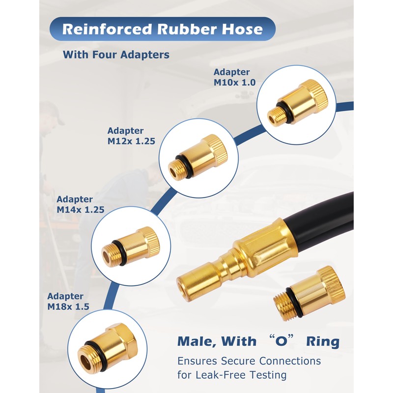 DAYUAN 8pcs Professional Petrol Engine Compression Tester Kit Set for