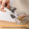 Set of 6 Measuring Spoons, Square Dosing Spoon, Stainless Steel