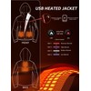 Jsslaik Men's Performance Insulated Jacket with 4D Smart Heating Windproof