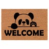 Welcome Doormat Coco Coir Door Mat Gift Welcome Peeking Panda