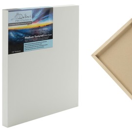 Da Vinci Pro Medium Textured Gesso Panel -5x5-7/8" Depth Wood Panel for Painting - Accepts Mediums Like Canvas - for Oils, Acrylics, Mixed Media, Pastels & Drawing Sticks
