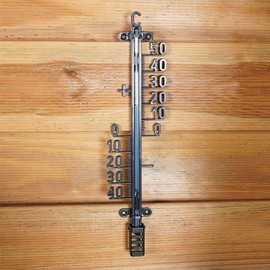 Außenthermometer Innenthermometer Zimmerthermometer Thermometer schwarz 25 cm