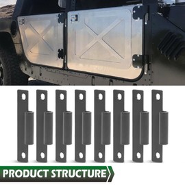 LQI 8pack Body Side Door Hinge with 16PCS Screws Compatible with M998,Humvee,HMMWV