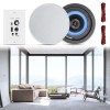 Herdio Bluetooth Ceiling Speakers Wired+4Channel Amplifier Receiver Theater Home
