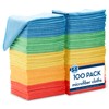 S&T INC. 100 Pack Microfiber Cleaning Cloth, Bulk Towels for